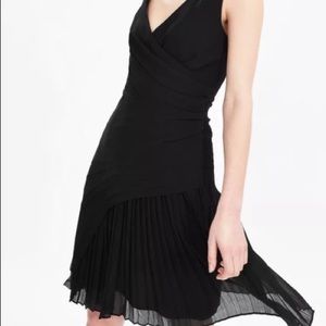 Banana Republic Black Pleated Cocktail Dress